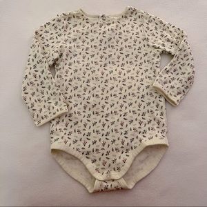 Off White Floral Onesie